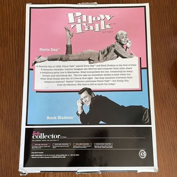 Mattel Pillow Talk Rock Hudson Doris Day Barbie Collector pink label new in box - Picture 4 of 5